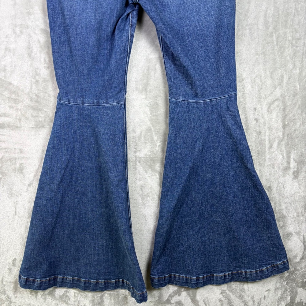 Wrangler Retro Trumpet Flare Jeans 29x32 High Rise Bell Bottom Blue Denim Pants - Picture 5 of 13